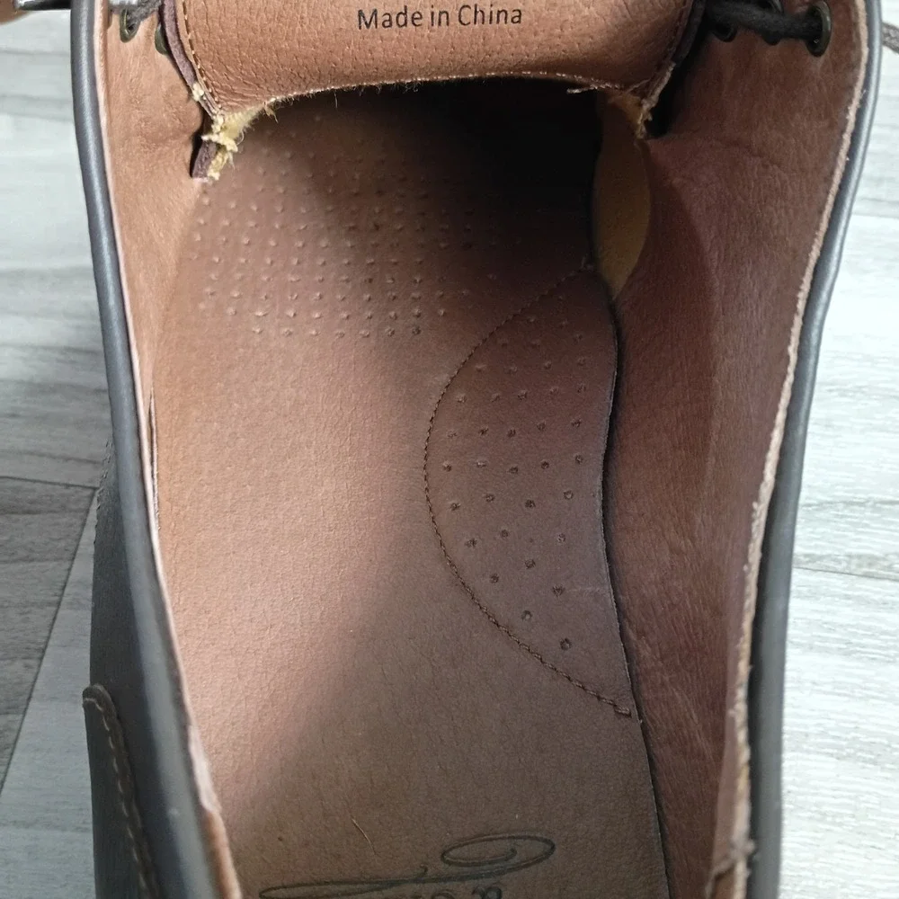 Warfield & Grand Mens Brown Leather Cap Toe Oxford Dress Shoes‎ Size 12
